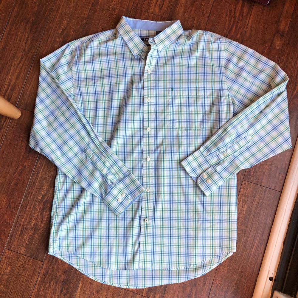 Izod Plaid Button-Up Shirt